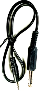 0,5m Adapter Kabel 6,3mm 6,35 mm Klinke Stecker 3,5mm Klinken Anschluß ca 50cm ✨ - Bild 1 von 2