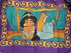 Funda de Almohada Princesa Jazmín Aladdin Vintage Disney Talla Doble 1994 NUEVA Púrpura - Imagen 1 de 3