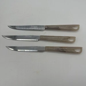 Vintage Tupperware Lot of 3 Steak Knifes Bakelite Made In USA - Picture 1 of 4