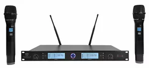 Rockville RWM3300UA Sistema microfono doppio portatile wireless 200 canali UHF - Foto 1 di 9