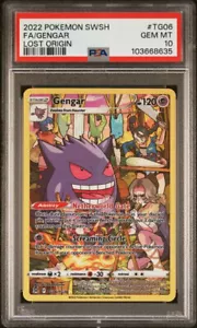 PSA 10 GEM MINT Gengar TG06/TG30 Trainer Gallery Alt Pokemon Art Lost Origin - Picture 1 of 2