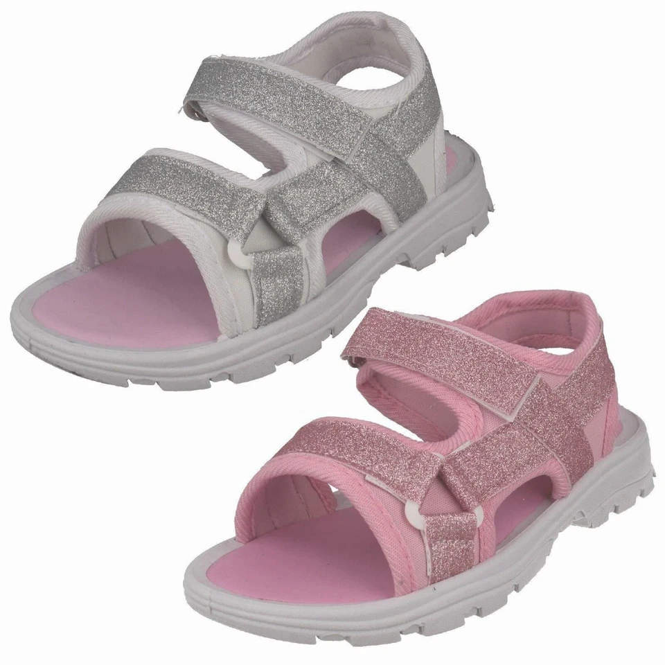 Ragazze Spot On Piatto Gancio & Ciclo Sandali Estivi H0R366 - Image 1 of 1