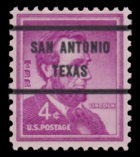 1036a Lincoln 4c SAN ANTONIO TX Bureau Precancel 71 Liberty Issue MNH - Buy Now - Image 1 of 1