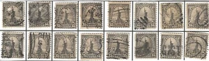 United States Stamp - Lot of 16 - Scott #696 from 1931 - Used off Paper (#o) - Picture 1 of 1