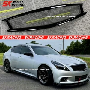 Gloss Black Grille For Nissan Skyline 2010-2013 Infiniti G G37 Sedan 4-Door Only - Picture 1 of 14