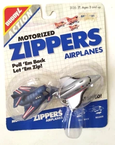 1988 Buddy L Action Motorized Zippers Airplanes Set of 2 #3135 NEW - Picture 1 of 2