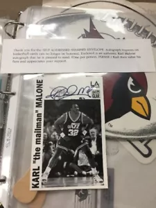 Karl Malone inscribed MAILMAN SIGNED autograph 4x6 Photo LA Gear - Picture 1 of 4