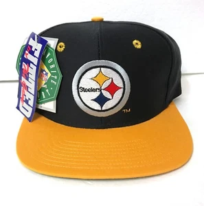 NUEVO de colección PITTSBURGH STEELERS SOMBRERO el juego billete plano años 90 raro AJUSTADO TALLA 6-7/8 - Imagen 1 de 10
