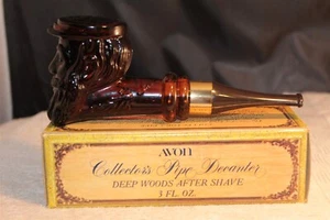 AVON DECANTER COLLECTOR'S PIPE DEEP WOODS AFTER SHAVE 3 OUNCE FILLED WITH BOX - Picture 1 of 3
