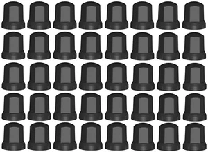 40x Schwarz Radmutterkappen Schutz Abdeckung Ø32 mm für hohe Schrauben für LKW - Bild 1 von 8