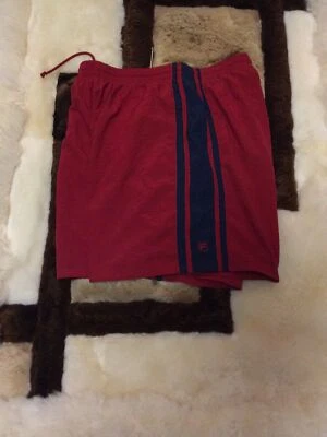 Pantalones Cortos De Colección Fila Spellout Talla XL Para Hombre Bañador Rojo Azul Colorblock Foto 1 de 4