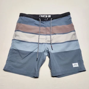 Katin Board Shorts Men 31 Multicolor Swim Surfing Beach Pockets Drawstring - Picture 1 of 9