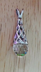 Sterling Silver 1" Magic Healing Aurora Borealis Crystal Teardrop Charm Pendant - Picture 1 of 4