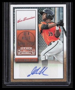 JALEN MILLER 2015 Panini Contenders Baseball Draft Ticket Auto - Giants