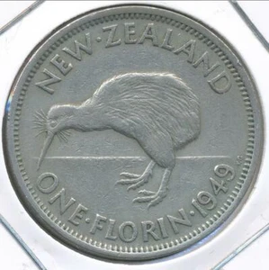 Nueva Zelanda 1949 Florín Jorge VI - casi muy fino - Imagen 1 de 3