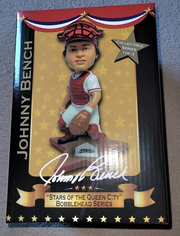 Cincinnati Reds STARS OF THE QUEEN CITY Bobblehead Series Johnny Bench Cover