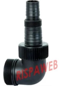 Raccordo in plastica attacco pompa 1"1/2 con uscite tubo Ø 25 mm. e 32 mm. e 1" - Foto 1 di 1