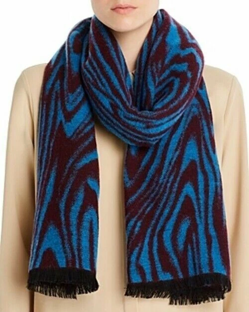 Bufanda Jacquard Madera Kenzo Echarpe Azul $325 - Nueva con Etiquetas Foto 1 de 1