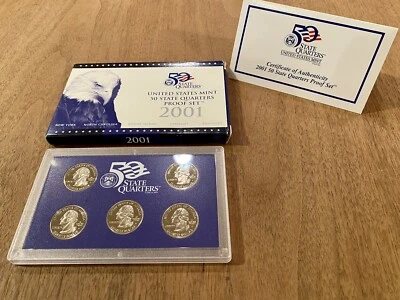 2001-S Proof Set US Mint, 50 State Quarters, OGP & COA (5 Coin Set) - Image 1 of 3