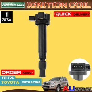 Ignition Coil for Toyota Hiace Landcruiser Prado RZJ120 3RZ-FE 2.7L 2001-2009 - Picture 1 of 8