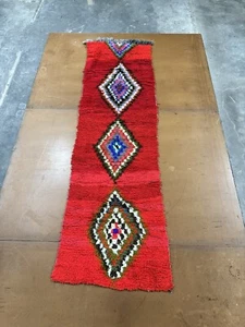 Vintage Moroccan Boucherouite RUNNER RUG - 2’5” x 8’3” - Picture 1 of 1