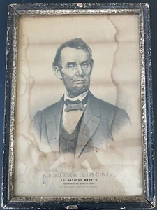 Rare Antique Print Abraham Lincoln The Nations Martyr NY Currier and Ives - Picture 1 of 4