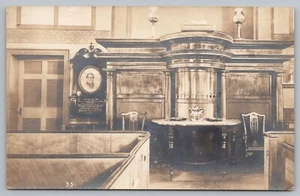 Church in Groton MA Interior View Samuel William c1930 RPPC Photo Postcard - Picture 1 of 2