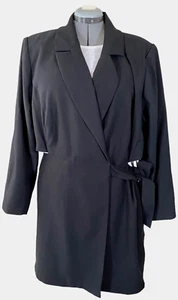 Eloquii Blazer Mini Dress w/ Back Waist Cutout Detail Black Sz 24 Item #1248096 - Picture 1 of 12