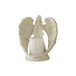Resin Angel Candlestick Statue Ornament Atmosphere Prop for Wedding (Beige S) - Picture 1 of 9