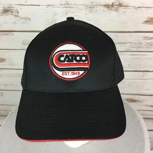 Gorra de béisbol CATCO 2006 negra con hebilla ajustable bordada con bandera estadounidense roja - Imagen 1 de 12