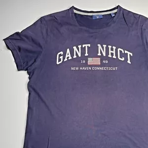 GANT Slim Logo T Shirt Mens Size M Blue Casual Style Fashion Summer Fit - Bild 1 von 11