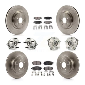 Front Rear Hub Bearings Disc Brake Rotors And Pads Kit (10Pc) For Subaru Legacy - Picture 1 of 7
