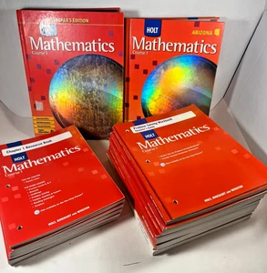 Holt Mathematics Course 1 Teacher/Student 25 Piece Bundle 2007 Used Very Good - Picture 1 of 24