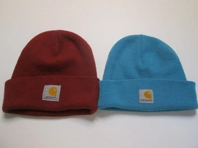 Lote 2 Gorros Carhartt Rojo Turquesa Azul Mujer Talla Única Se Ajusta a la mayoría Foto 1 de 4