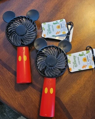 Ventiladores portátiles recargables Disney ideales para los parques... Paquete de 2 Foto 1 de 3