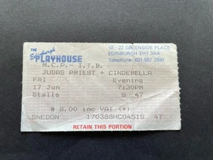 Judas Priest And Cinderella Ticket 1988 - Picture 1 of 1