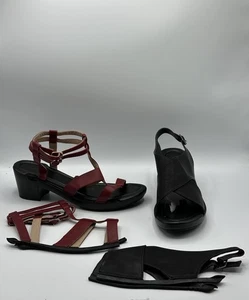 Solely Jane Size 11 Classic Comfort Base Black Stripe + 2 Tops Red Black - Picture 1 of 22