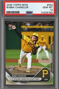 2025 Topps Now Bubba Chandler #592 RC PSA 10 GEM MT Pirates MLB Debut PRESALE!! - Picture 1 of 1