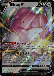 Pokemon TCG Blissey V 119/198 Holofoil SWSH06: Chilling Reign - Picture 1 of 2
