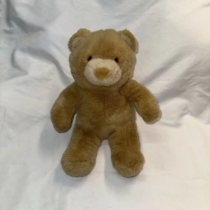 Vintage Build-A-Bear klassischer brauner Teddybär Plüsch 15 Zoll blauer Pfotenanhänger - Bild 1 von 8