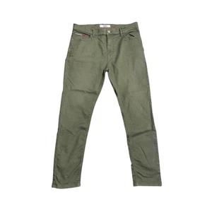 Tommy Hilfiger Jeans Chino Denim Verde Calce Ajustado Pantalones Talla 36x32 Informal Preppy - Imagen 1 de 5