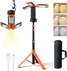 CHUCII Rechargeable Cordless Work Light, Camping Lights Outdoor on Stand with... - Picture 1 of 9