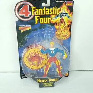Toy Biz Fantastic Four Human Torch Firestorm Platform Action Figure NEW Sealed - Picture 1 of 4