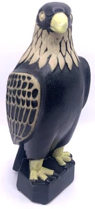 Vtg Sweden Maltese Falcon Figurine Stengods EGO Lidkoping Art Pottery Bird - Picture 1 of 9