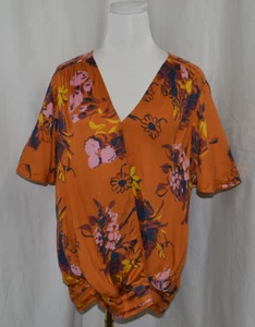 Tiny Anthropologie Floral Wickeltop Damen Gr. XL rost orange Boho Flatterärmel - Bild 1 von 8