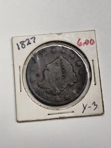 1827 Coronet Head Large Cent - Picture 1 of 3