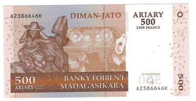 Banknote Madagascar P88b 500 Ariary 2004, crisp - Image 1 of 2