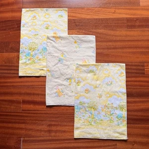Vintage Dundee Baby Receiving Blankets Yellow Set of Three Bear Rabbit Forest - Picture 1 of 11