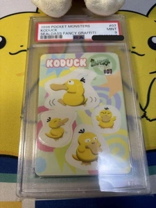 PSA 9 Psyduck KODUCK POCKET MONSTERS SEALDASS FANCY GRAFFITI #07 1998 Snorlax - Picture 1 of 2