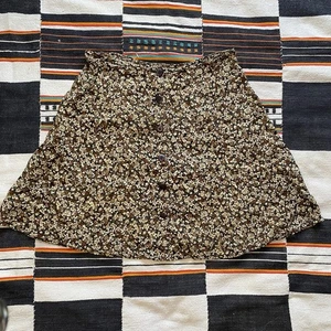 Vintage Y2K Neu ohne Etikett Express Viskose Knopfleiste Minirock. Boho. Größe 25 Taille. - Bild 1 von 12